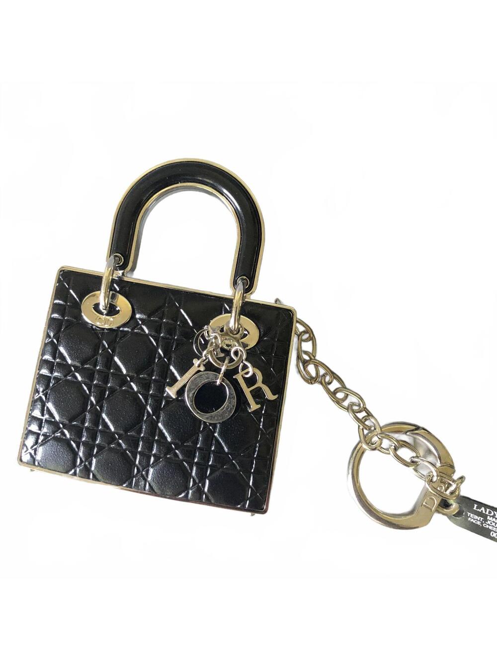Dior Lady Dior Mini Bag Keychain with Makeup Compact - Picture 6 of 7